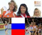 Μαρία Savinov πρωταθλητής στα 800 μ., Yvonne Hak και Jennifer Meadows (2η και 3η) του Ευρωπαϊκού Πρωταθλήματος Στίβου της Βαρκελώνης 2010